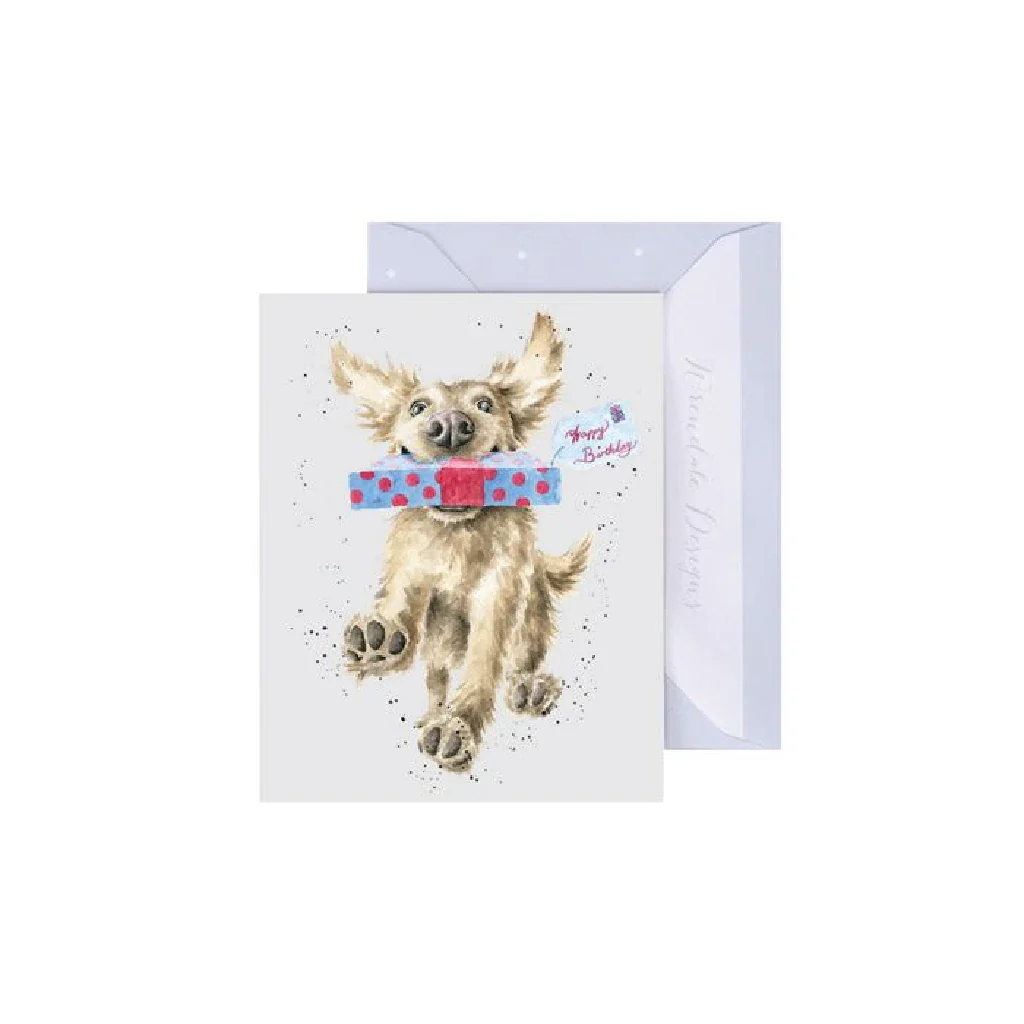 Wrendale : Special Delivery' Golden Retriever Enclosure Card