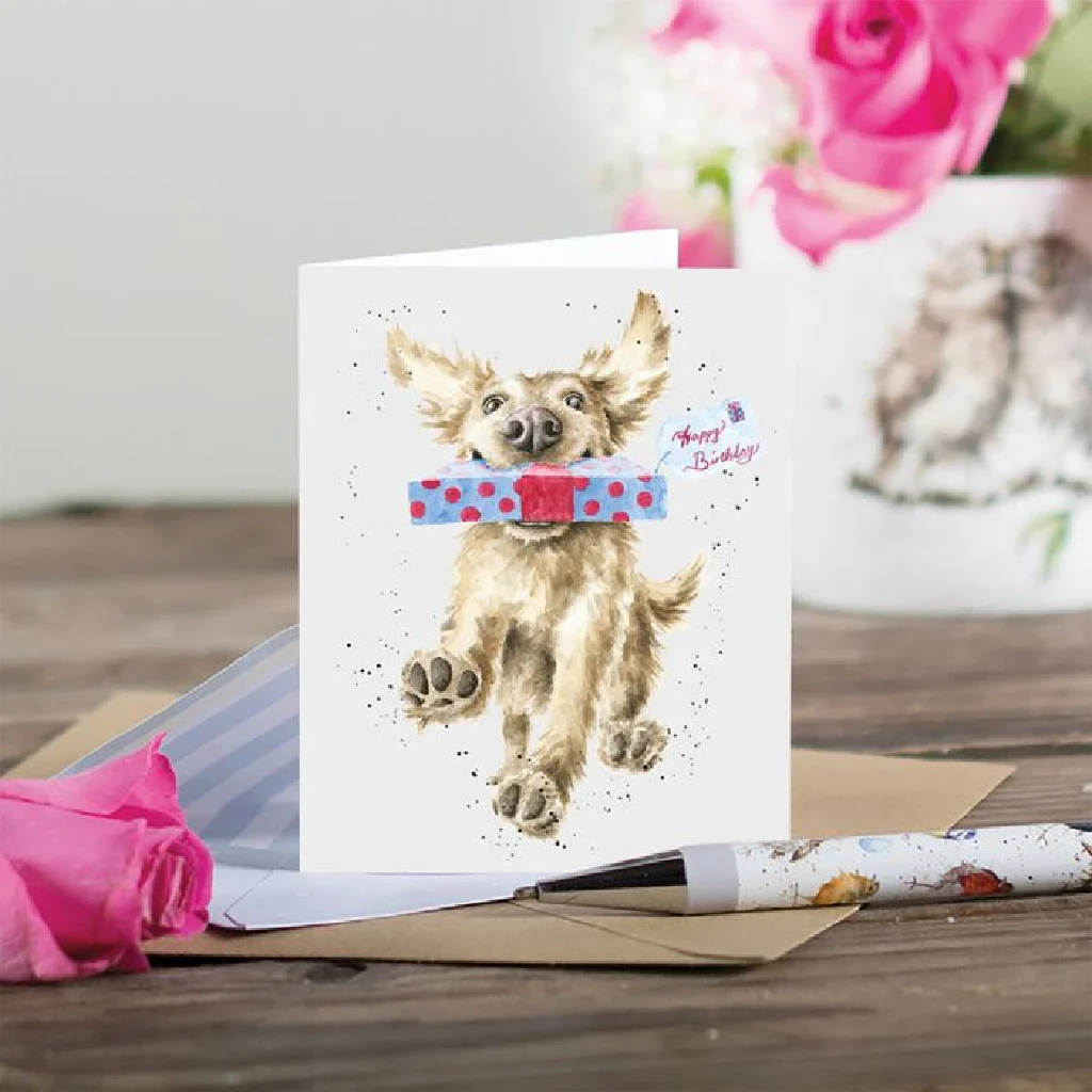 Wrendale : Special Delivery' Golden Retriever Enclosure Card - Image 2