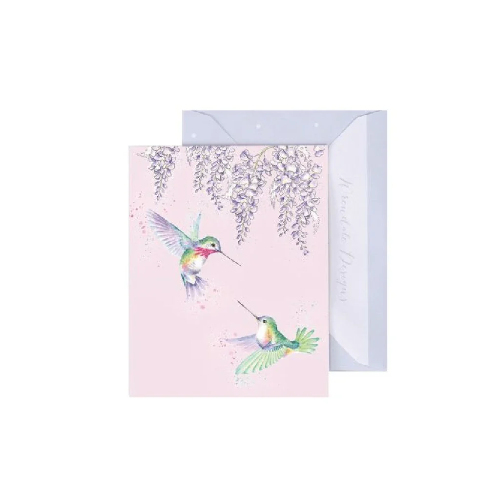 Wrendale : Wisteria Wishes' Hummingbird Gift Enclosure Card