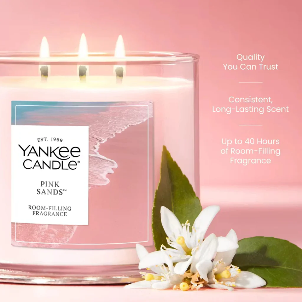 Yankee Candle : Pink Sands 3-Wick Candles - Image 2